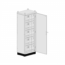 3K-MDMSP36+1 Modüler Dahili Tip 36 + 1 Monofaz Sayaç Panosu y=h=170 cm + 10 cm, g= 185 cm d= 35 cm